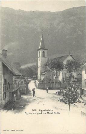 CPA FRANCE 73 "Aiguebelette, église, au pied du Mont Grêle"