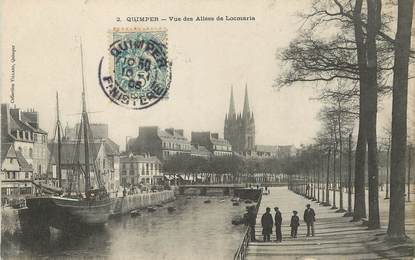 / CPA FRANCE 29 "Quimper, vu des allées de Locmaria"