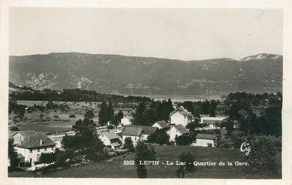 CPSM FRANCE 73 "Lepin, le lac, quartier de la gare"