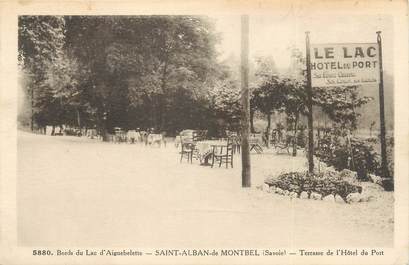 CPA FRANCE 73 "Saint Alban de Montbel, terrasse de l'hôtel du port"