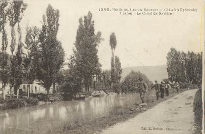 CPA FRANCE 73 "Chanaz, le canal de Savière" / PECHE