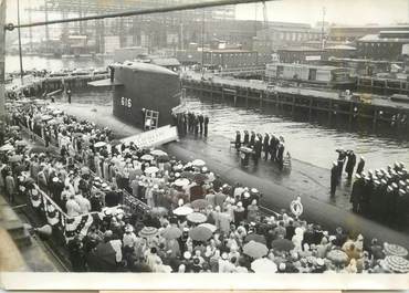 PHOTO ORIGINALE / PHOTO DE PRESSE / SOUS MARIN "1963, Sous marin Lafayette remis à la Marine Américaine"