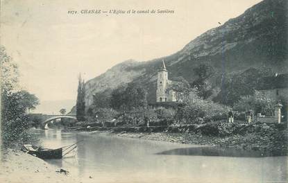 CPA FRANCE 73 "Chanaz, l'église et le canal de Savières"