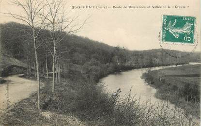 / CPA FRANCE 36 "Saint Gaultier, route de Rivarennes et vallée de la Creuse"