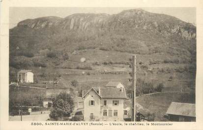 CPA FRANCE 73 "Saint Marie d'Alvey, l'école, le chef lieu, le Montournier"