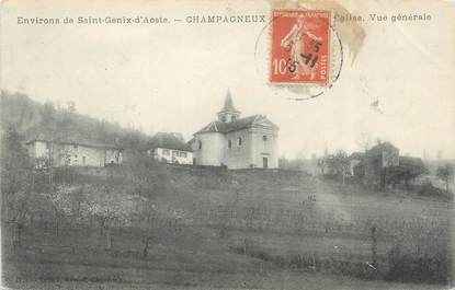 CPA FRANCE 73 "Champagneux, l'église, vue générale"