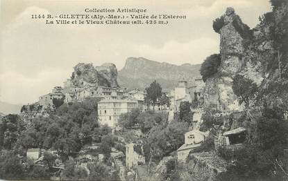 / CPA FRANCE 06 "Gilette, vallée de L'esteron, la ville et le vieux château"