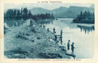 CPA FRANCE 73 "Saint Genix sur Guiers, la jonction du Guiers et du rhône"