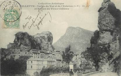 / CPA FRANCE 06 "Gillette, Vallée du Var et de l'esteron et ruines du vieux château"