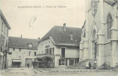 CPA FRANCE 73 "Saint Genix d'Aoste, place de l'église "