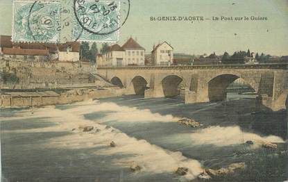 CPA FRANCE 73 "Saint Genix d'Aoste, le pont sur le Guiers"