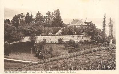 CPA FRANCE 73 "Châteaufort Motz, le château et la vallée du Rhône"