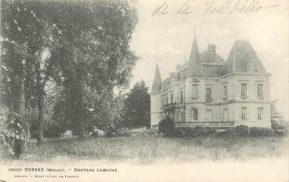 CPA FRANCE 33 "Cussac, château Lamothe"