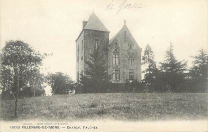 CPA FRANCE 33 "Villenave de Rions, château Fauchey"