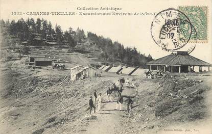 / CPA FRANCE 06 "Cabanes Vieilles, excursions aux environs de Peira Cava"