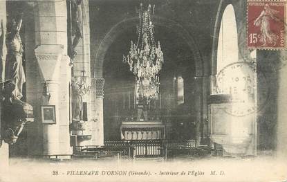 CPA FRANCE 33 "Villenave d'Ornon, intérieur de l'église"