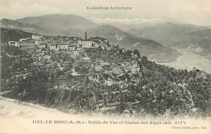 / CPA FRANCE 06 "Le Broc, vallée du Var et chaine des Alpes"