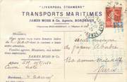 33 Gironde CPA FRANCE 33 "Bordeaux, transports maritimes" / CARTE PUBLICITAIRE