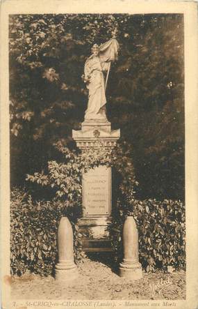 CPA FRANCE 40 "Saint Cricq en Chalosse, monument aux morts"