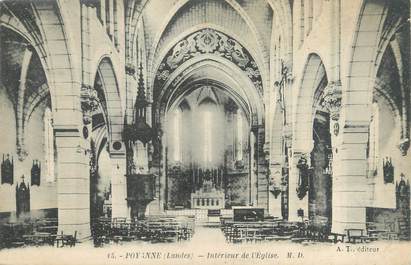 CPA FRANCE 40 "Poyanne, intérieur de l'église"