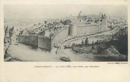 CPA FRANCE 56 "Hennebont, la ville close vers 1600"