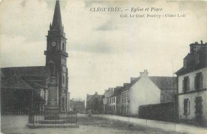 CPA FRANCE 56 "Cléguerec, église et place"