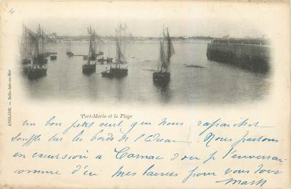 CPA FRANCE 56 "Quiberon, port Maria et la plage"