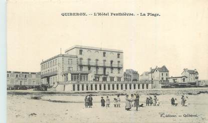 CPA FRANCE 56 "Quiberon, l'hôtel Penthièvre, la plage"