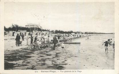 CPA FRANCE 56 "Carnac plage, vue générale de la plage"