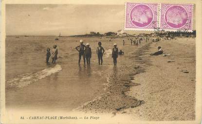 CPA FRANCE 56 "Carnac plage,la plage"