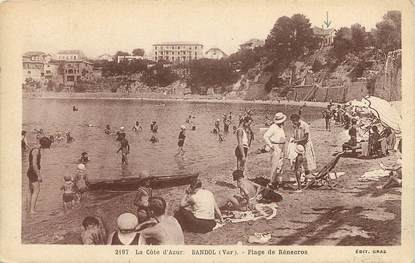 CPA FRANCE 83 "Bandol, plage de Rénecros"