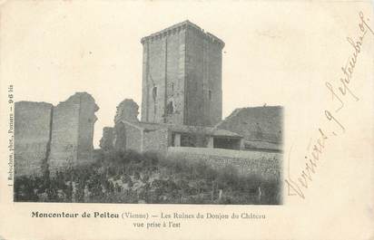 CPA FRANCE 86 "Moncontour de Poitou, les ruines du donjon du château"