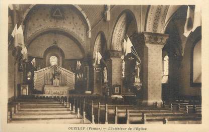 CPA FRANCE 86 "Ouzilly, l'intérieur de l'église"