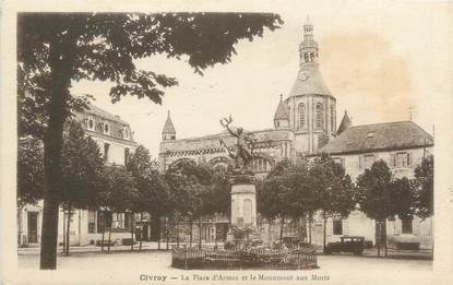 CPA FRANCE 86 "Civray, la place d'Armes et le monument aux morts"