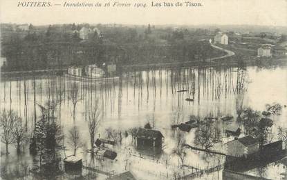 CPA FRANCE 86 "Poitiers, le bas de Tison" / INONDATIONS