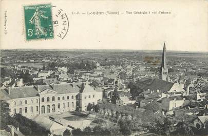 CPA FRANCE 86 "Loudun, vue générale à vol d'oiseau"