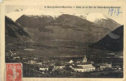 CPA FRANCE 73 "Bourg Saint Maurice, Séez et le col du Petit Saint Bernard"