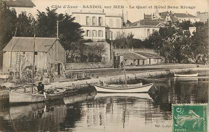 CPA FRANCE 83 "Bandol, le Quai et Hôtel Beau Rivage"