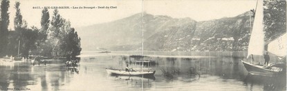 CPA PANORAMIQUE FRANCE 73 "Aix les Bains, lac du Bourget, dent du chat"