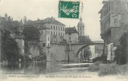 38 Isere / CPA FRANCE 38 "Pont de Beauvoisin, le pont François 1er sur Guiers"