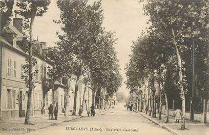 CPA FRANCE 03 "Lurcy Lévy, boulevard Gambetta "