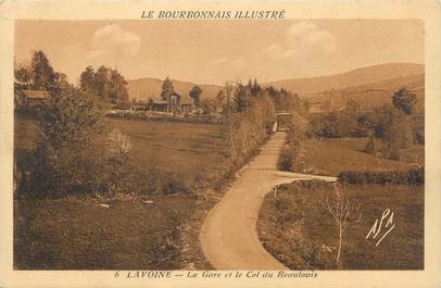 CPA FRANCE 03 "Lavoine, la gare et le col du Beaulouis"