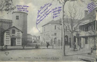 CPA FRANCE 03 "Gannat, place du petit cours et la Halle"