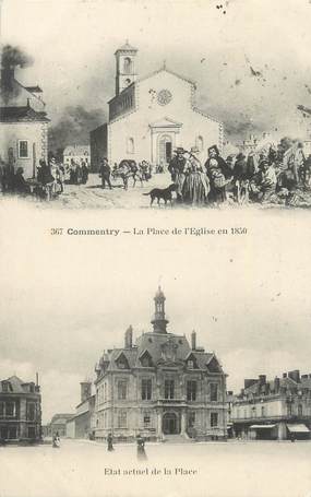 CPA FRANCE 03 "Commentry, la place de l'église en 1850"