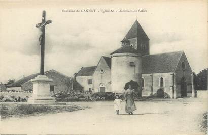 CPA FRANCE 03 "Environs de Gannat, église Saint Germain de Salles"