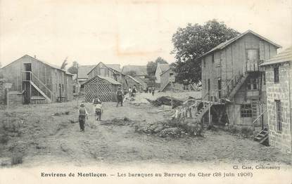 CPA FRANCE 03 "Environs de Montluçon, les baraques au barrage du Cher"