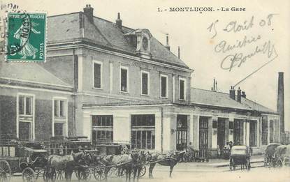 CPA FRANCE 03 "Montluçon, la gare"