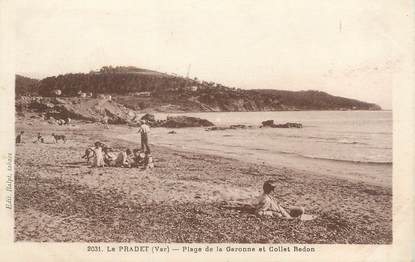 CPA FRANCE 83 "Le ¨Pradet, plage de la Garonne et Collet Redon"