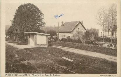 CPA FRANCE 77 "Saint Ouen sur Morin, gare de Saint Ouen"