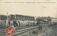 78 Yveline CPA FRANCE 77 "Versailles, école de chemin de fer, transport d'un tronçon de Pont Marcille"